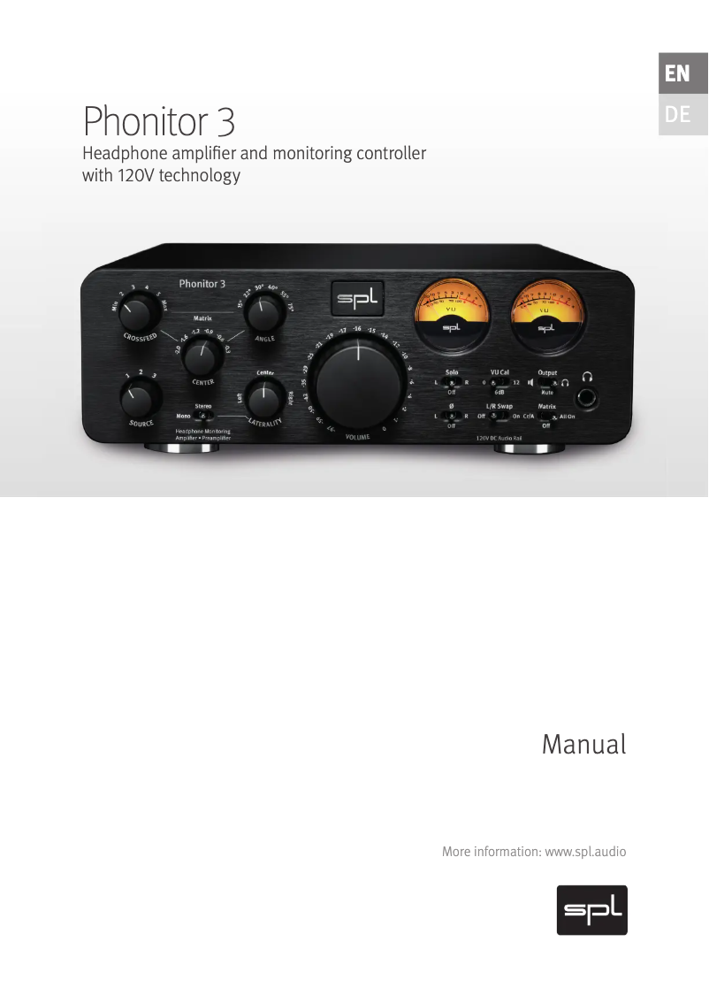 Image de la première page du manuel de l'appareil Phonitor 3