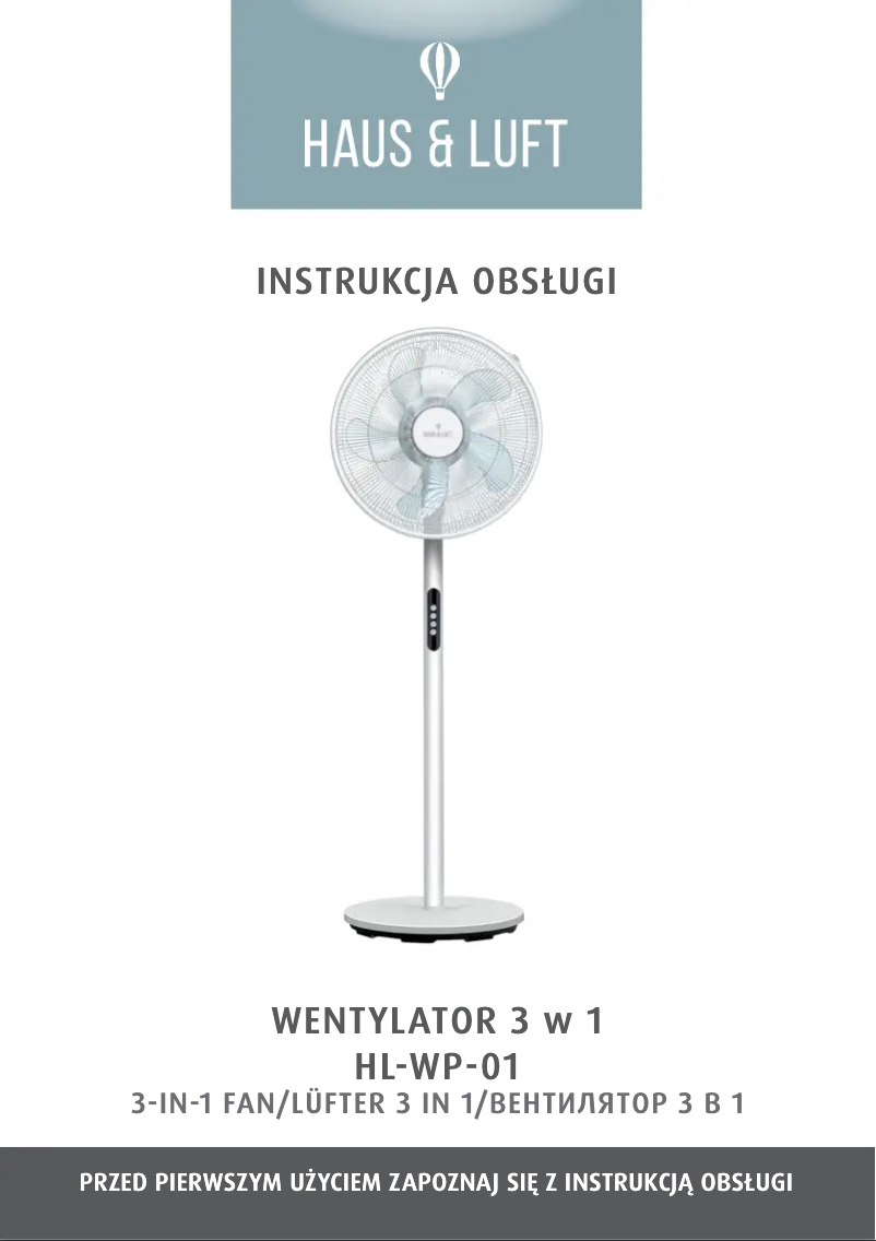 Page 1 de la notice Manuel utilisateur Haus & Luft HL-WP-01