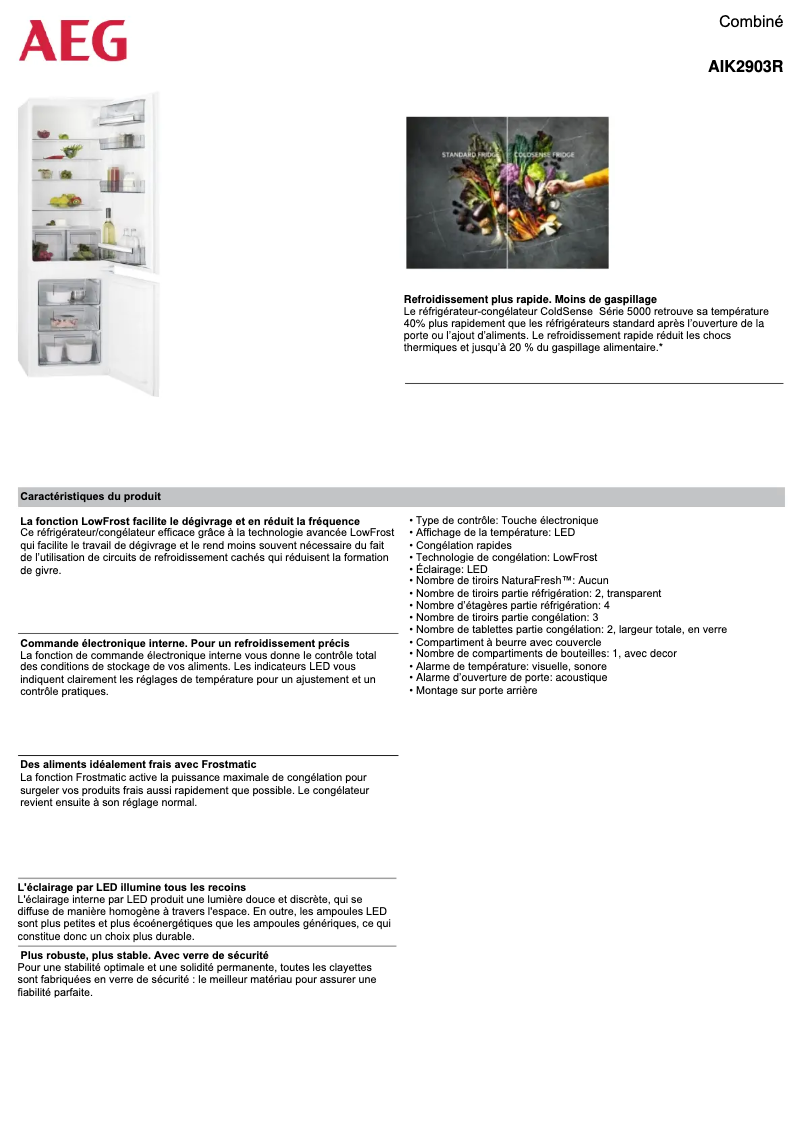 Image de la première page du manuel de l'appareil AIK2903R