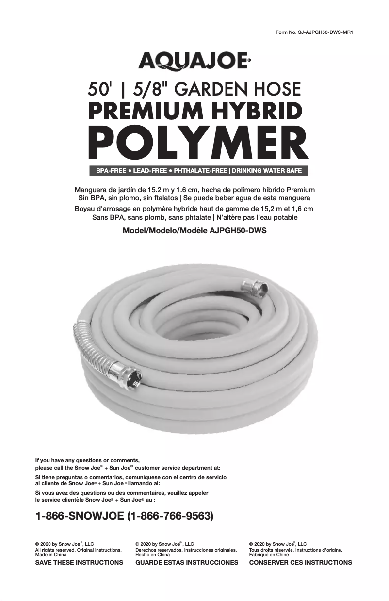 Imagen de la primera página del manual del dispositivo AJPGH50-DWS