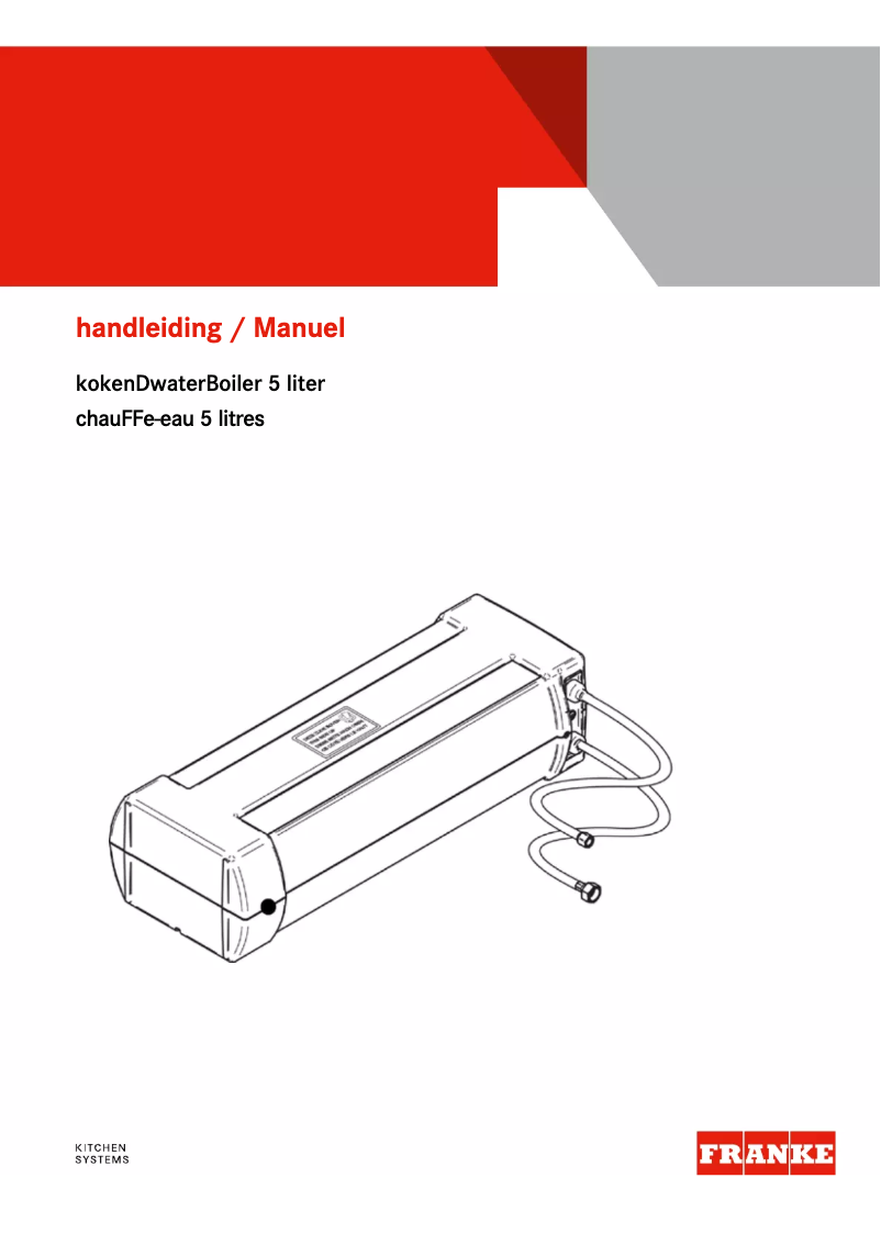 Página 1 del manual Manual de usuario Franke 5 Liter