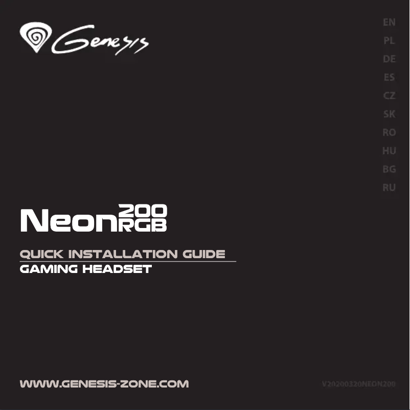 Page n°1 - Manuel utilisateur Genesis Neon 200 RGB