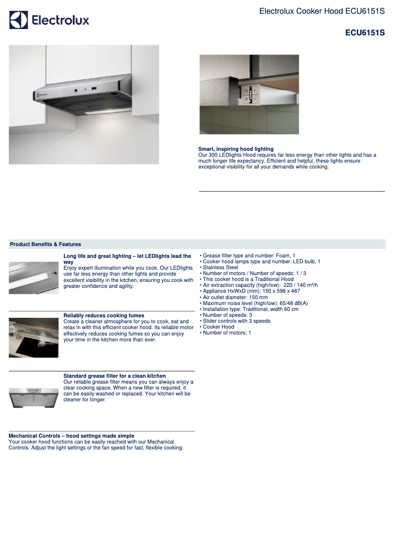 Page n°1 - Manuel utilisateur Electrolux ECU6151S