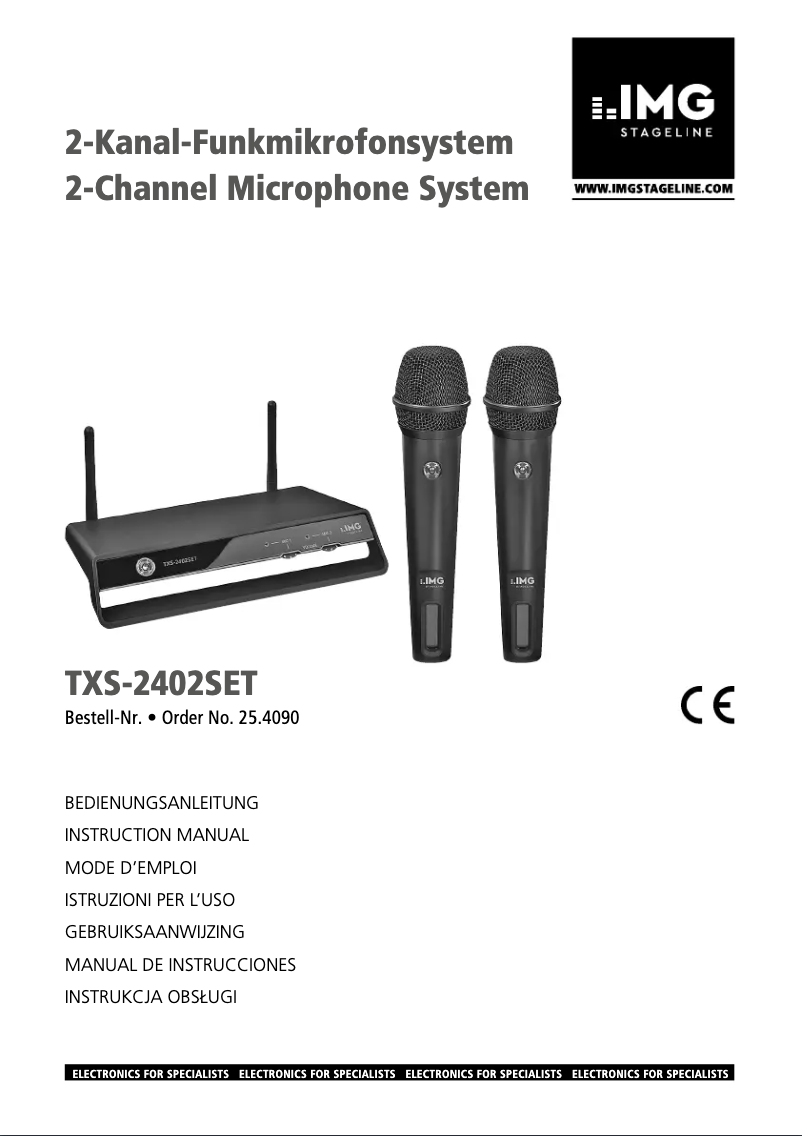 Page n°1 - Manuel utilisateur IMG Stageline TXS-2402SET