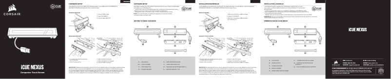 Page 1 de la notice Guide de démarrage rapide Corsair iCUE Nexus