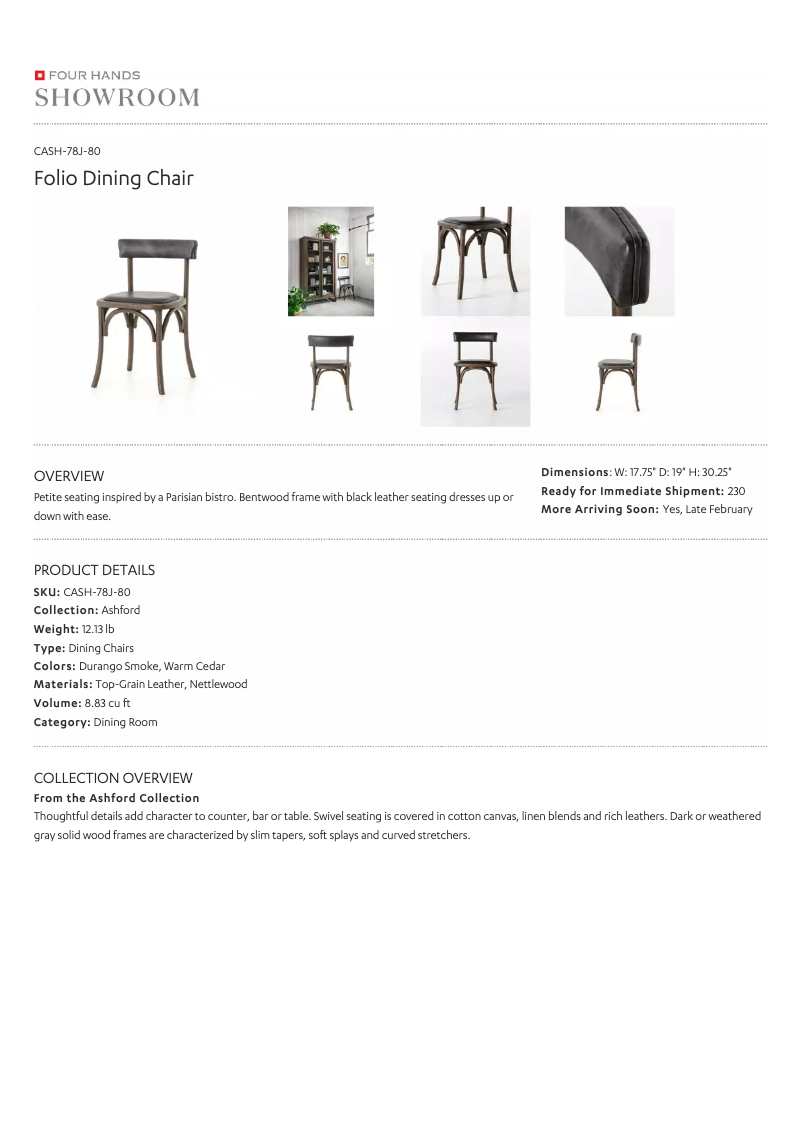 Page 1 de la notice Manuel utilisateur Four Hands CASH-78J-80