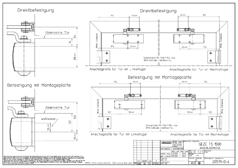 Page 1 de la notice Manuel utilisateur Burg Wächter TS 1500