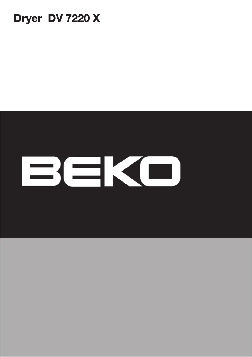 Page 1 de la notice Manuel utilisateur Beko DV7220X