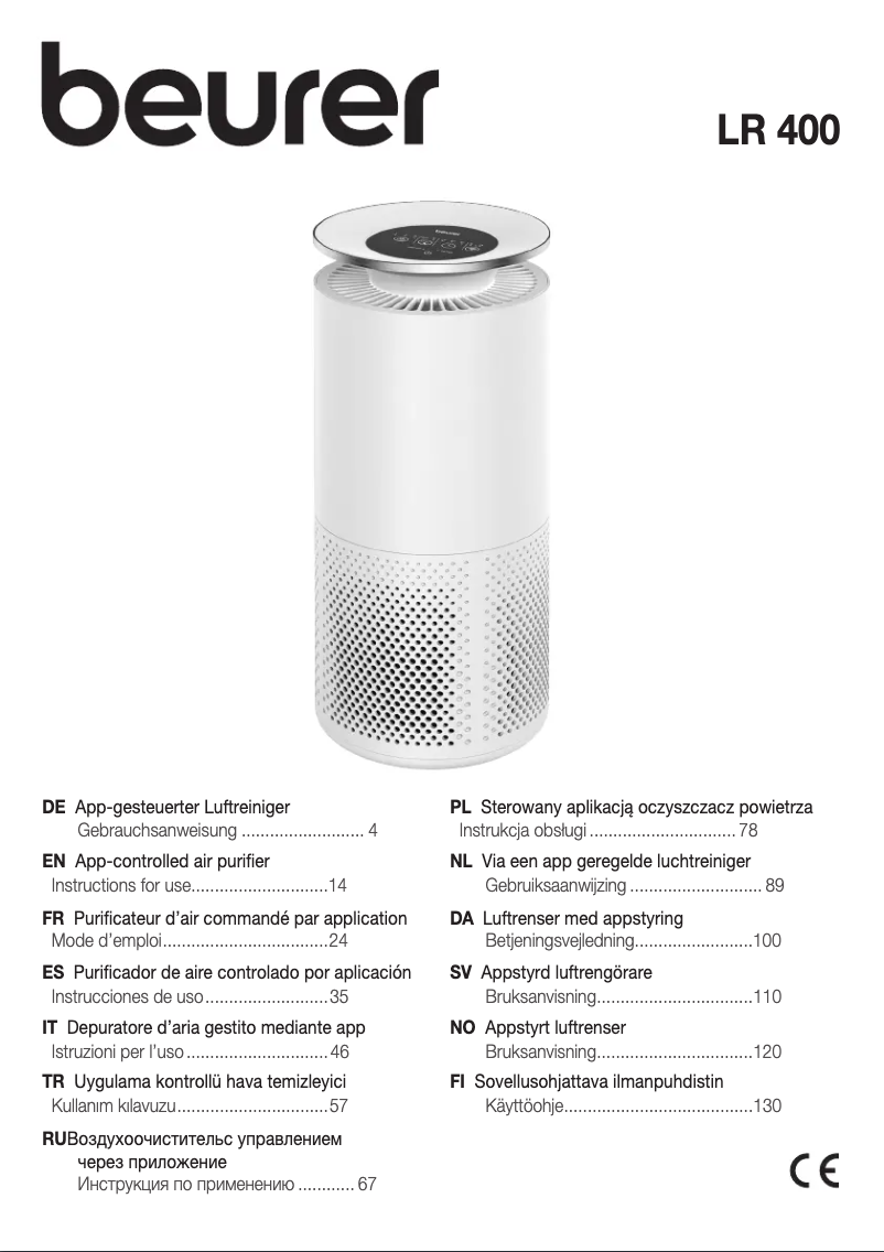Page n°1 - Manuel utilisateur Beurer LR 400