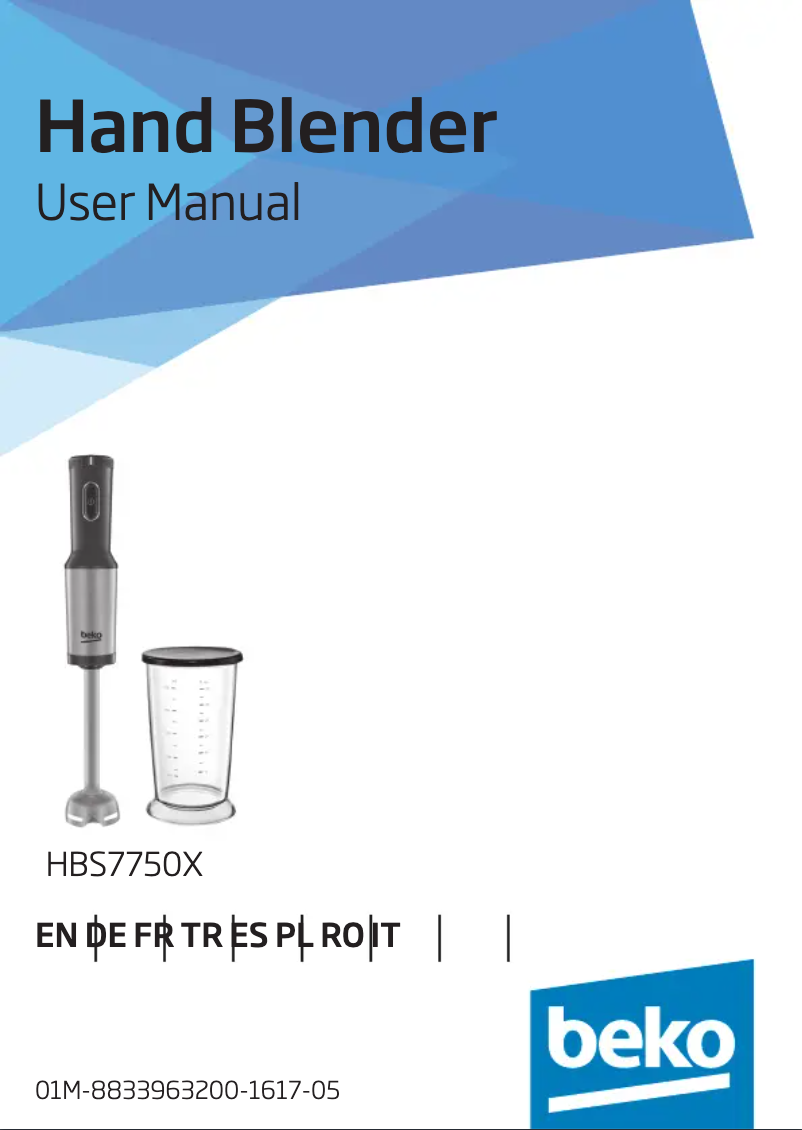 Page 1 de la notice Manuel utilisateur Beko HBS7750X