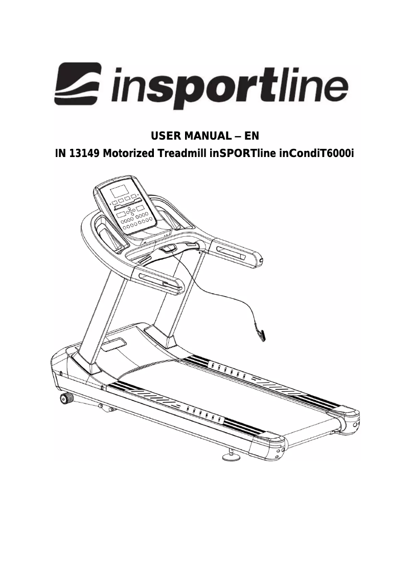 Page n°1 - Manuel utilisateur inSPORTline inCondi T6000i treadmill