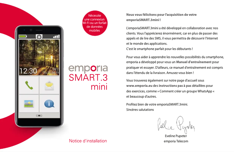 Page 1 de la notice Manuel utilisateur Emporia Smart.3 Mini