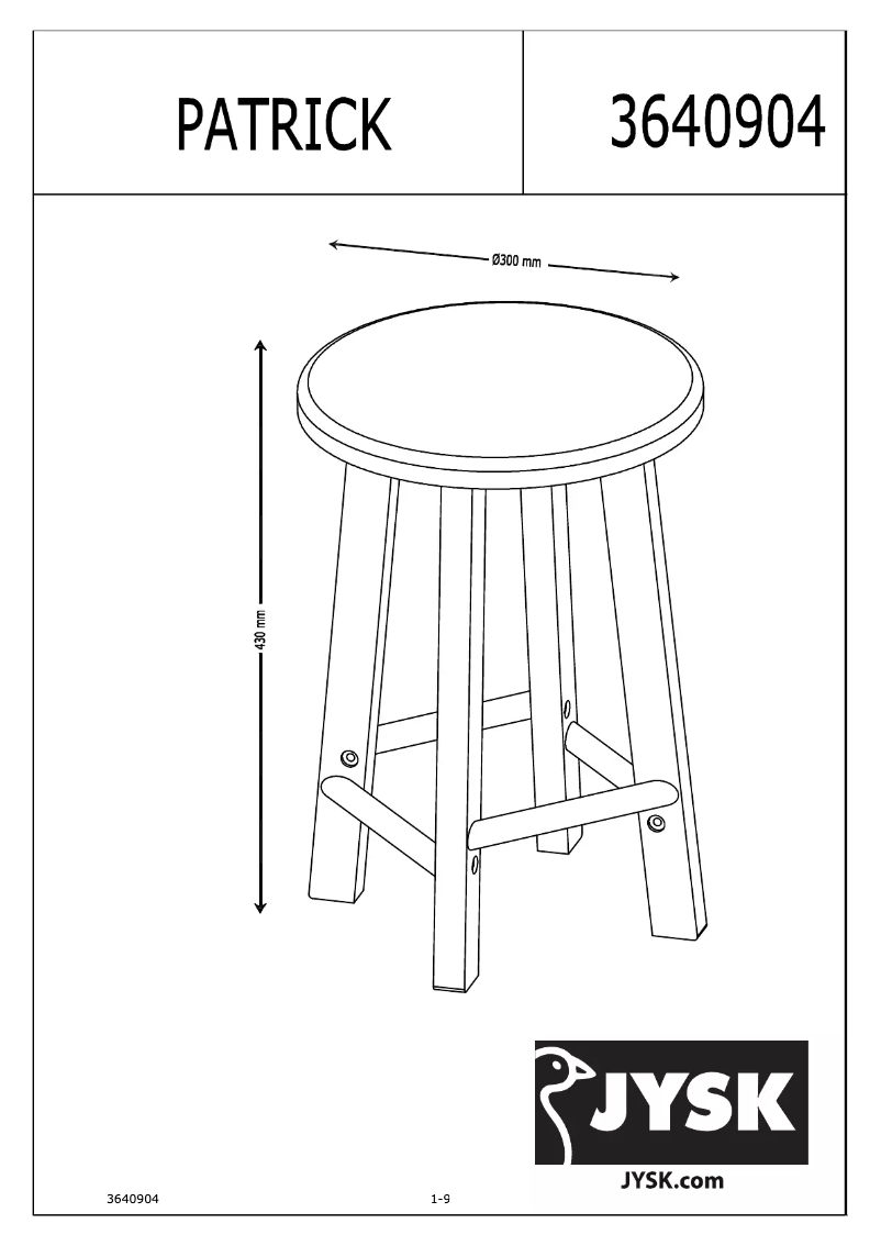 Image de la première page du manuel de l'appareil Patrick