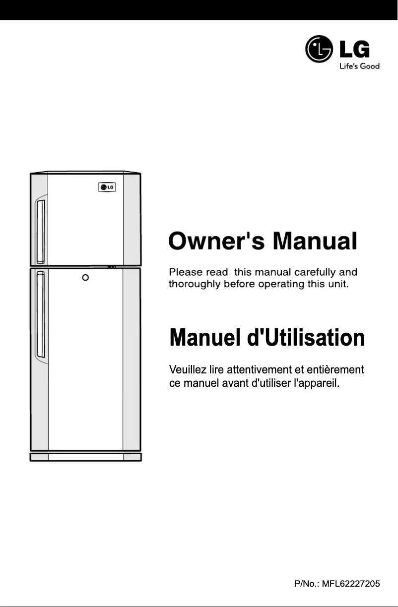 Page n°1 - Manuel utilisateur LG GR-B282VML