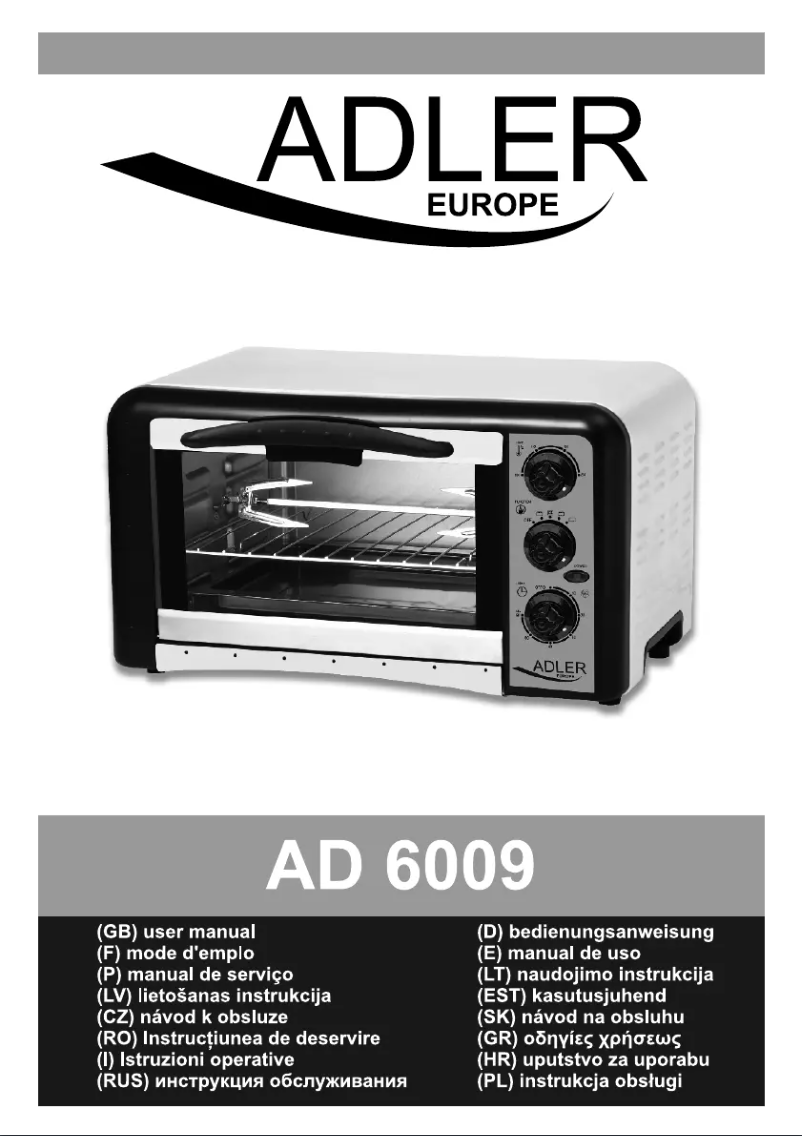 Image de la première page du manuel de l'appareil AD 6009