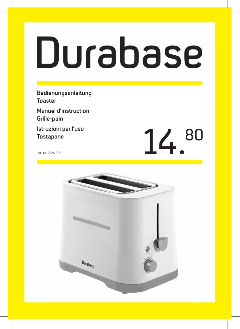 Page n°1 - Manuel utilisateur Durabase 7174.386