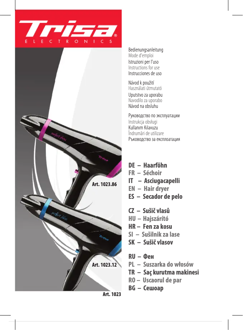 Página 1 del manual Manual de usuario Trisa Perfect Shine