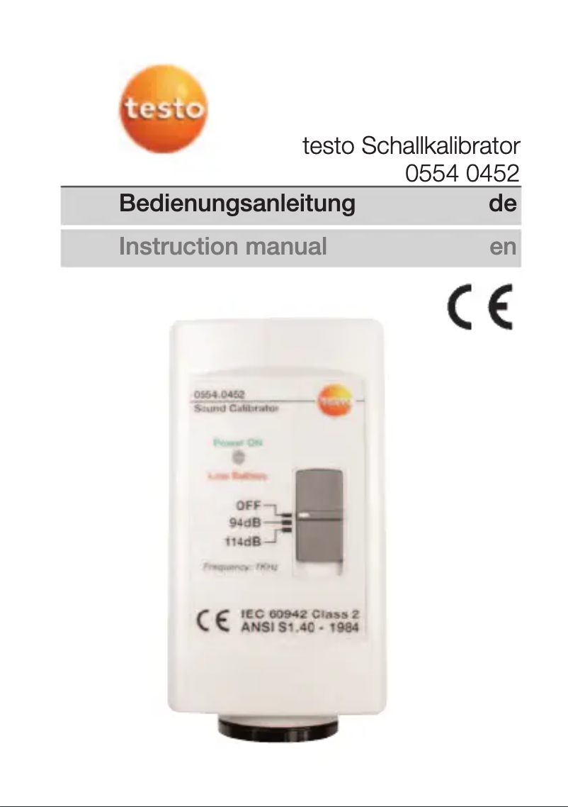 Image de la première page du manuel de l'appareil 0554 0452