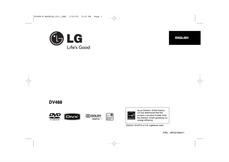 Page n°1 - Manuel utilisateur LG DV488