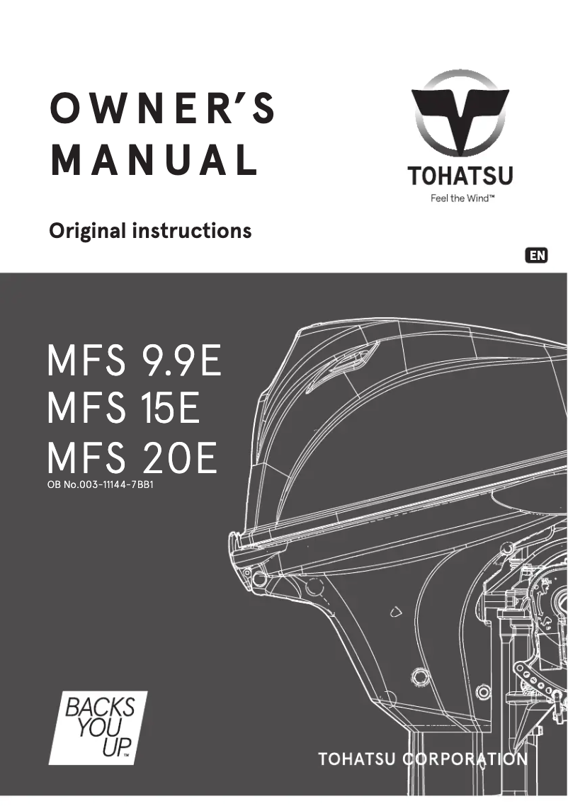 Página 1 del manual Manual de usuario Tohatsu MFS15E