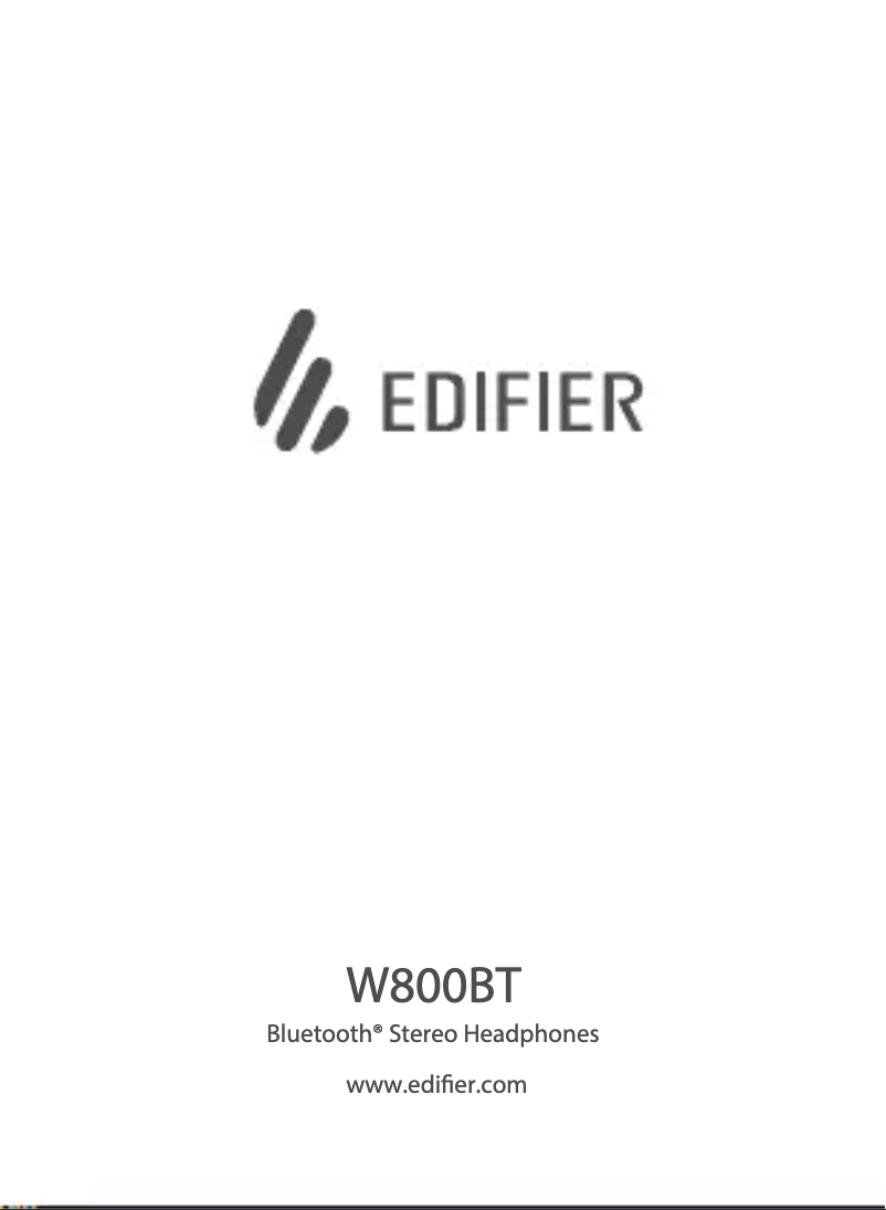 Page 1 de la notice Manuel utilisateur Edifier W800BT