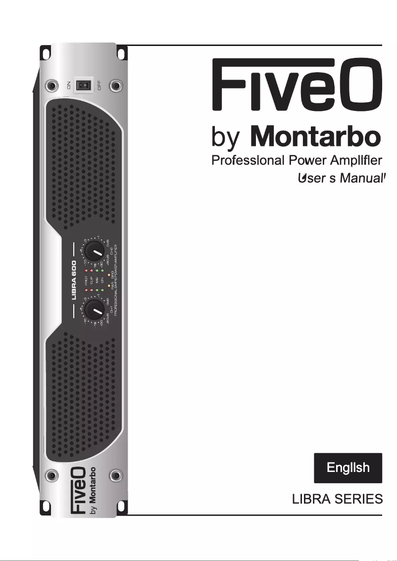 Page n°1 - Manuel utilisateur FiveO LIBRA 2600