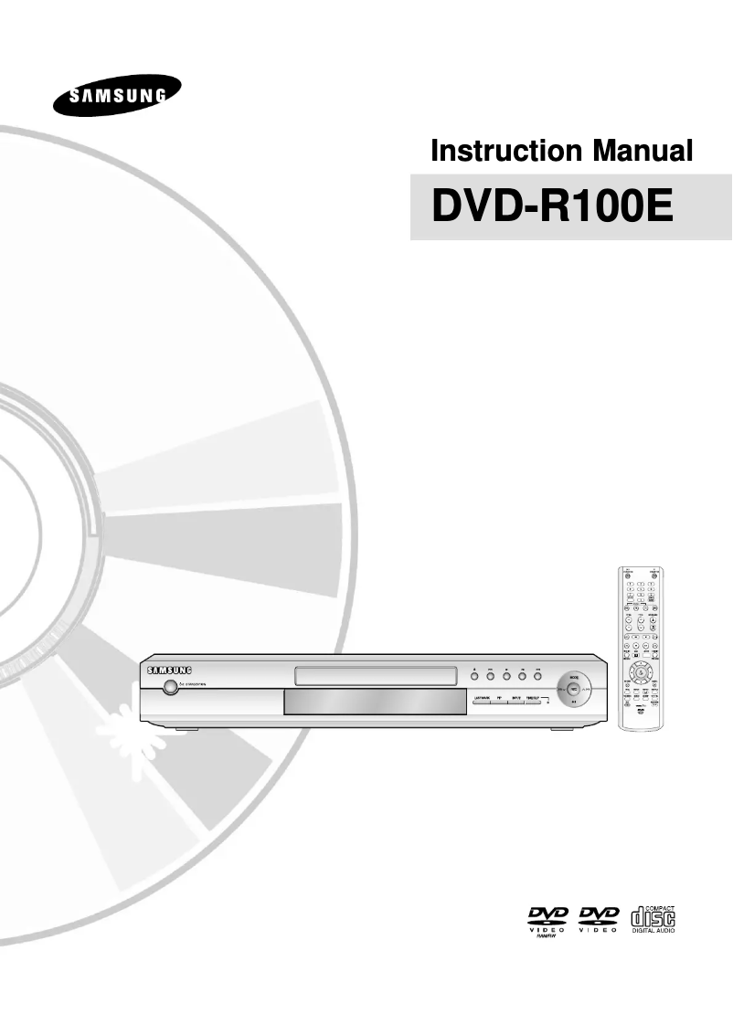 Page n°1 - Manuel utilisateur Samsung DVD-R100E