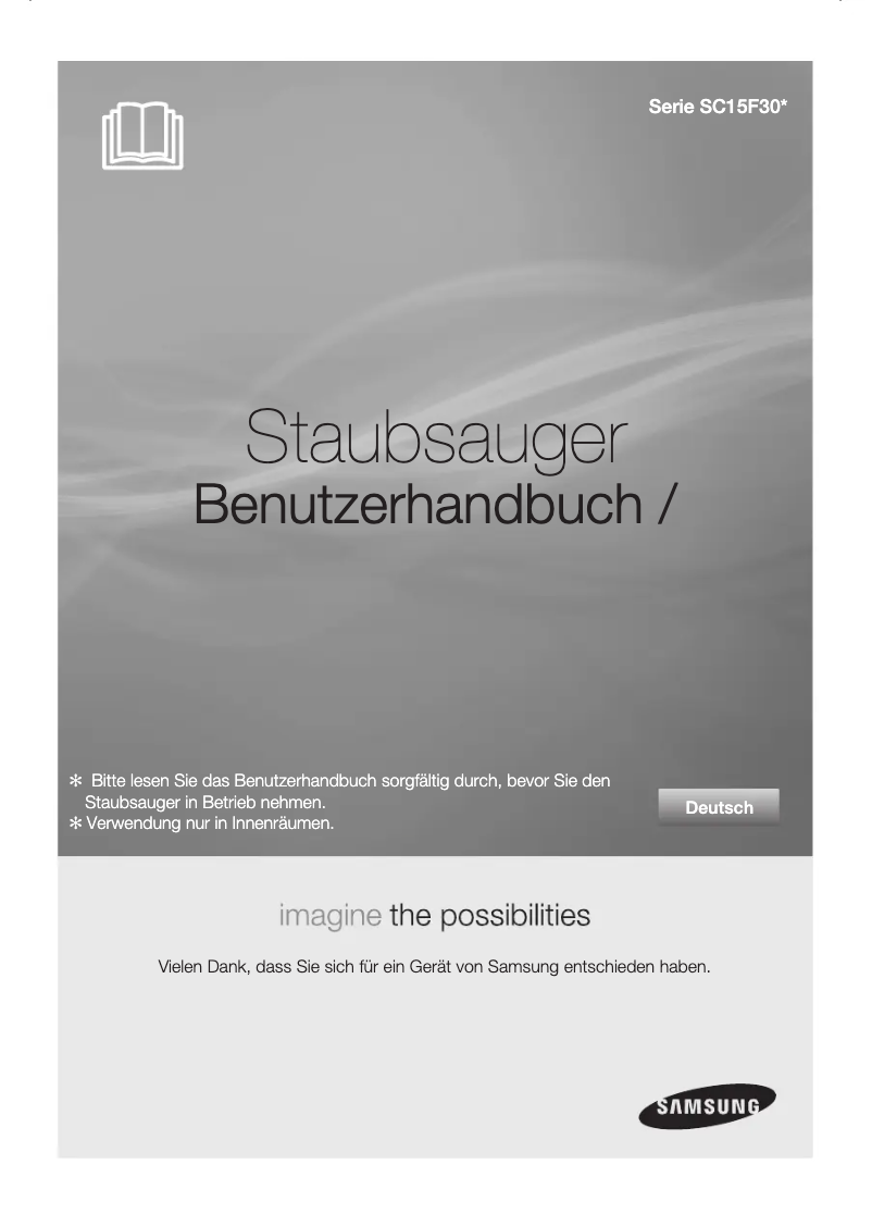 Page 1 de la notice Manuel utilisateur Samsung SC15F30WB