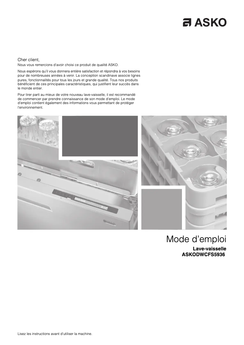 Image de la première page du manuel de l'appareil DWCFS5936.S