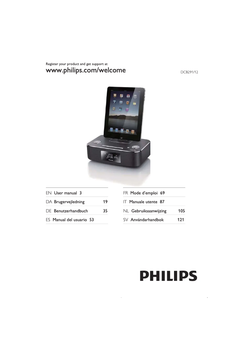 Page n°1 - Manuel utilisateur Philips DCB291