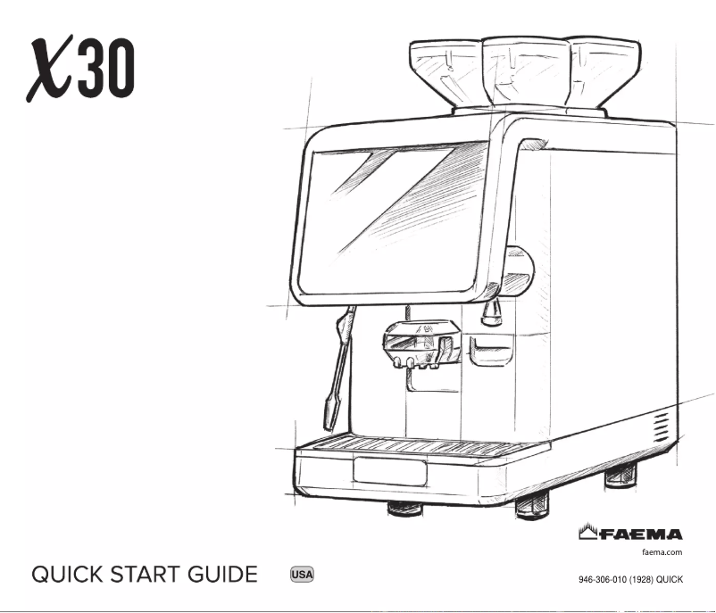 Page 1 de la notice Manuel utilisateur Faema X30