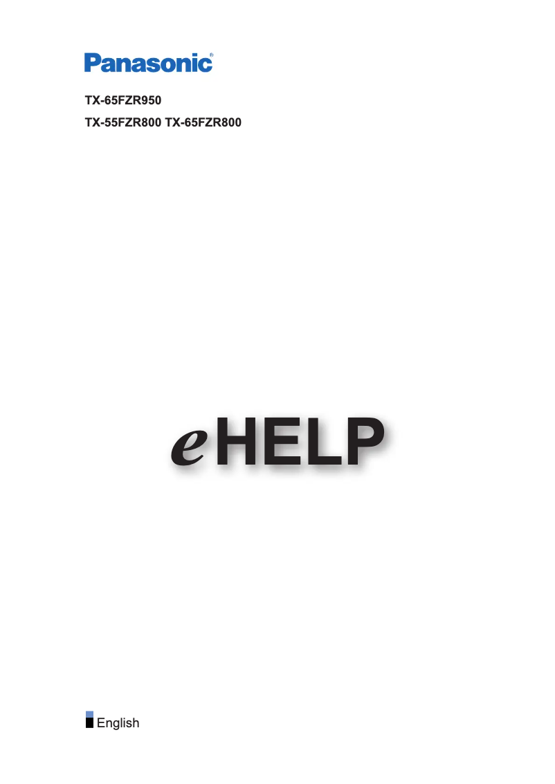 Page 1 de la notice Manuel utilisateur Panasonic TX-65FZR950