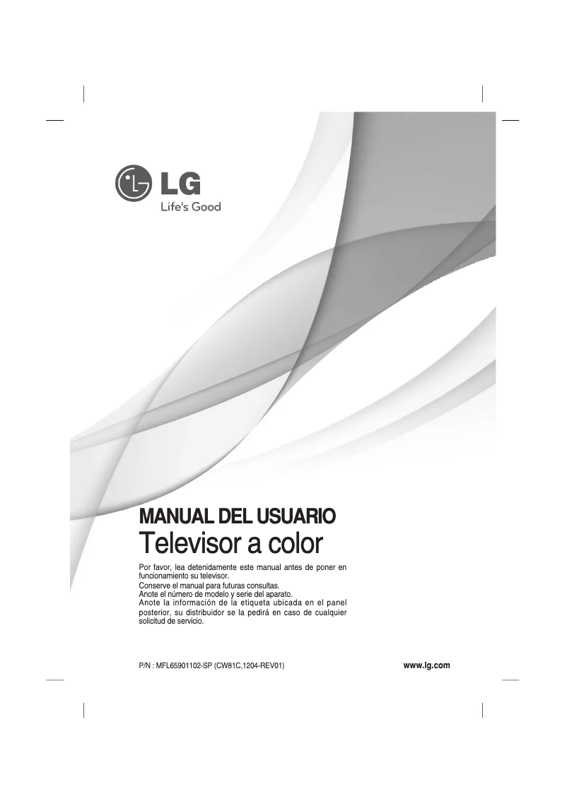 Page 1 de la notice Manuel utilisateur LG 21FU9RD