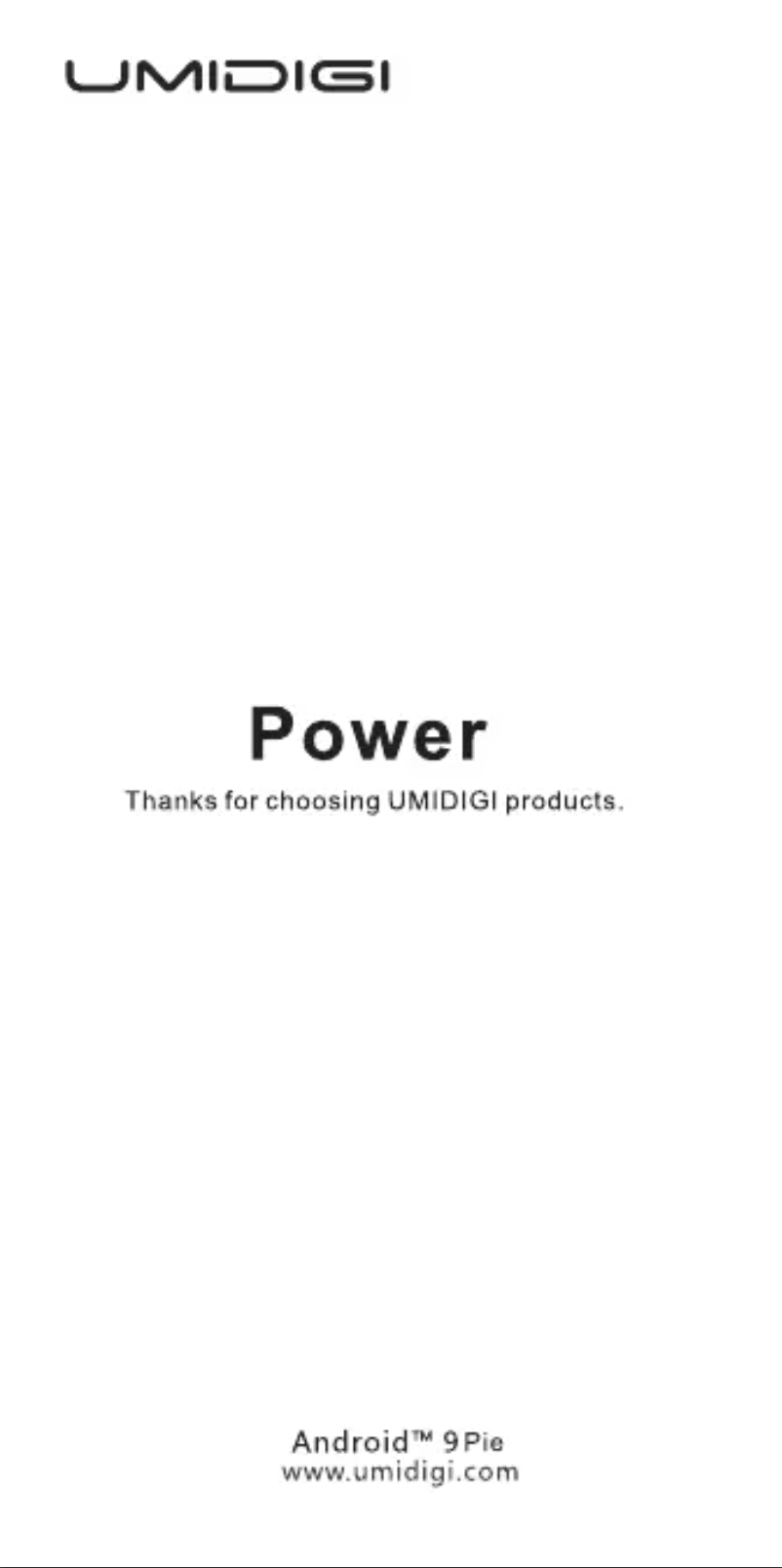 Página 1 del manual Manual de usuario Umidigi Power