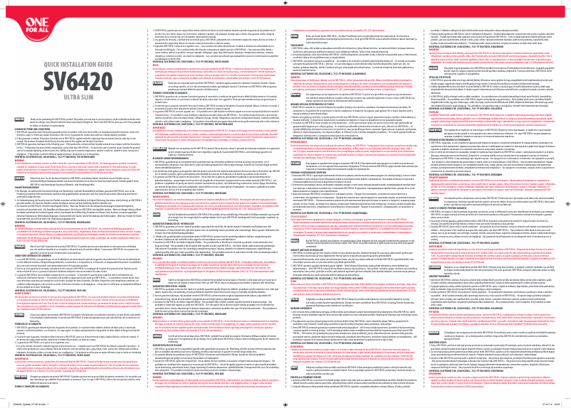 Image de la première page du manuel de l'appareil SV 6420