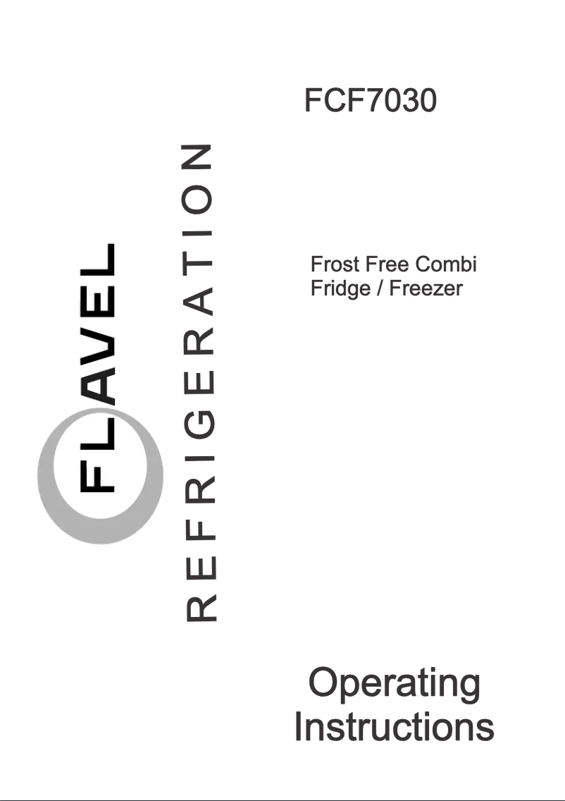 Page 1 de la notice Manuel utilisateur Flavel FCF7030