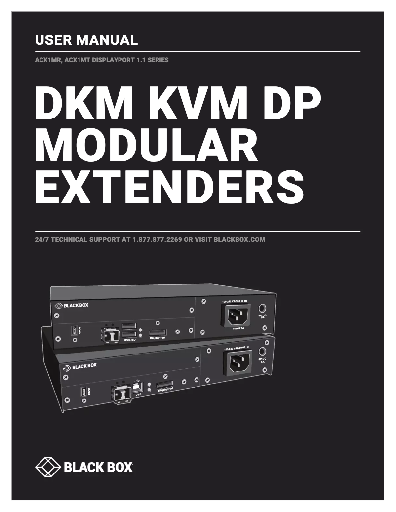 Page n°1 - Manuel utilisateur Black Box ACX1MR-U23-C