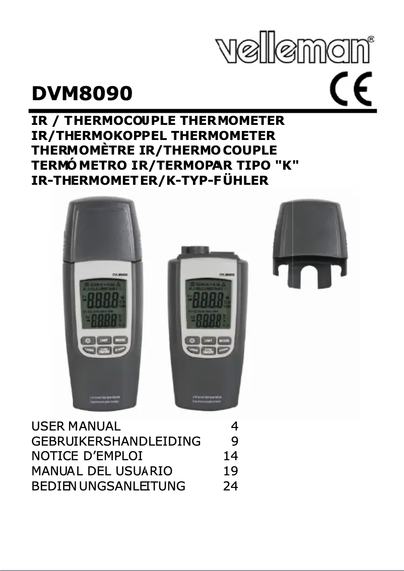 Page 1 de la notice Manuel utilisateur Velleman DVM8090