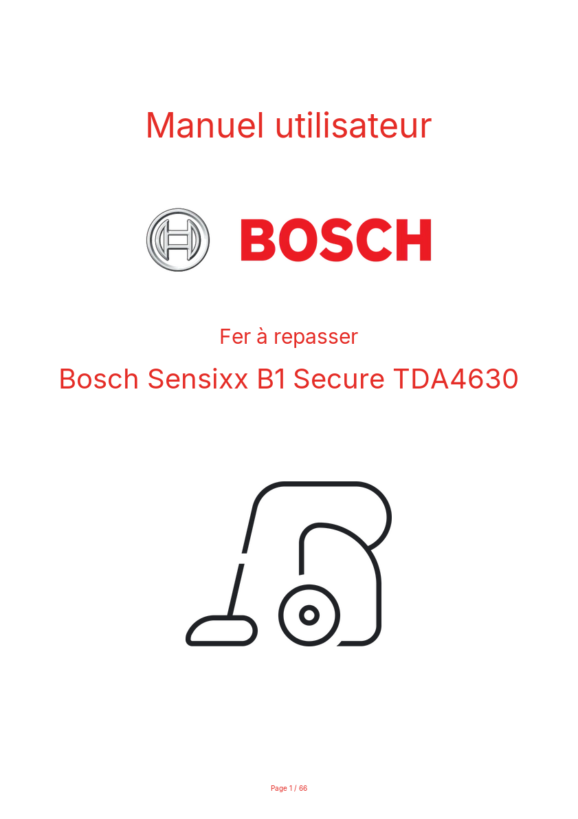 Image de la première page du manuel de l'appareil Sensixx B1 Secure TDA4630