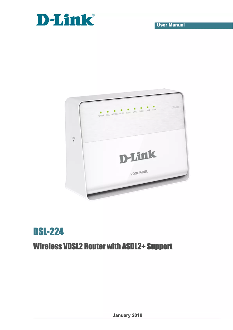 Page n°1 - Manuel utilisateur D-Link DSL-224