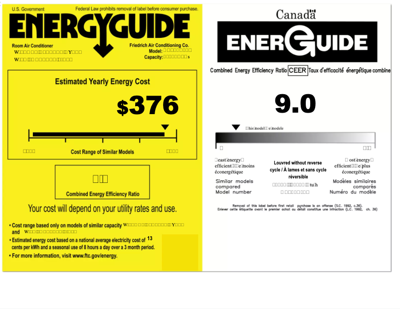 Page n°1 - Label énergétique Friedrich KCL36A30A