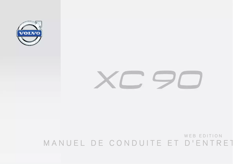 Page 1 de la notice Manuel utilisateur Volvo XC90 (2013)