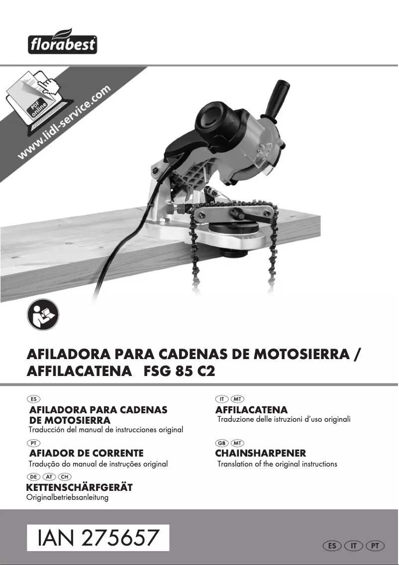 Page 1 de la notice Manuel utilisateur Florabest FSG 85 C2
