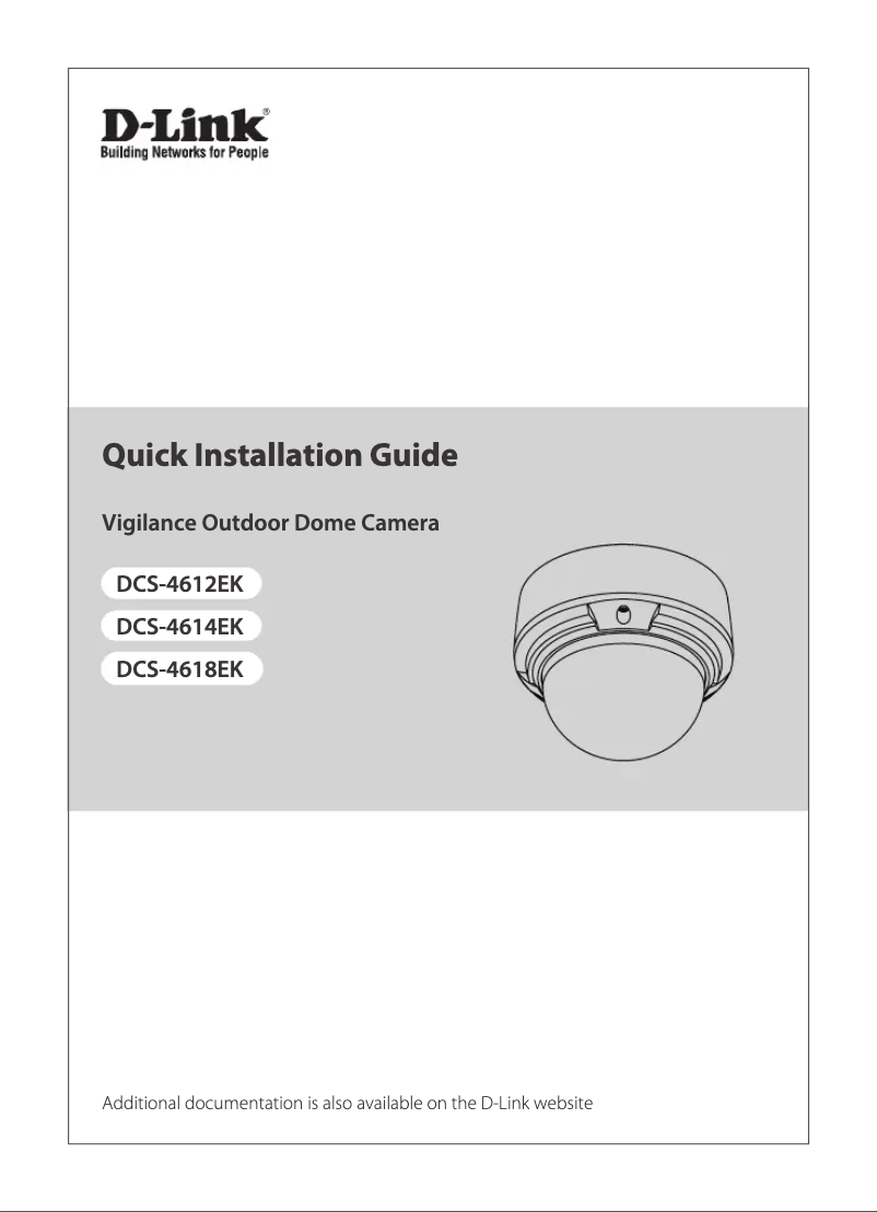 Page n°1 - Manuel utilisateur D-Link DCS-4612EK