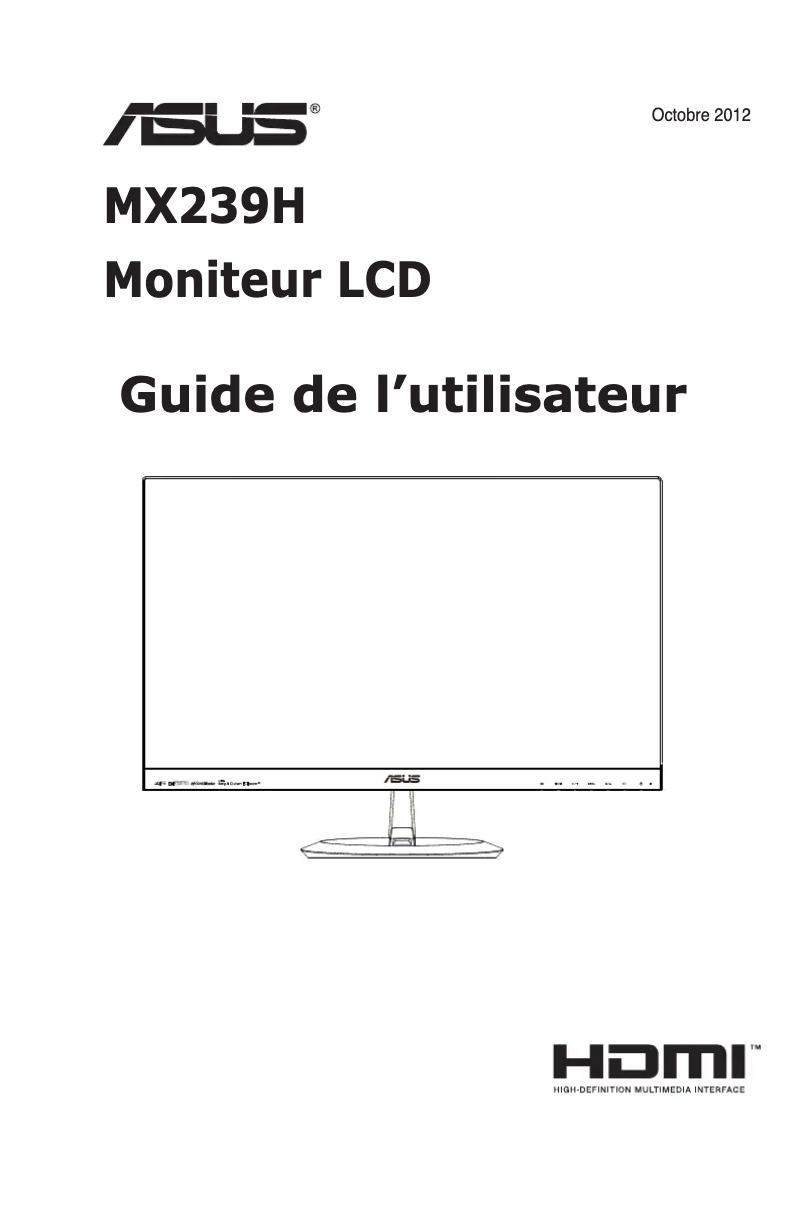 Page n°1 - Manuel utilisateur Asus MX239H