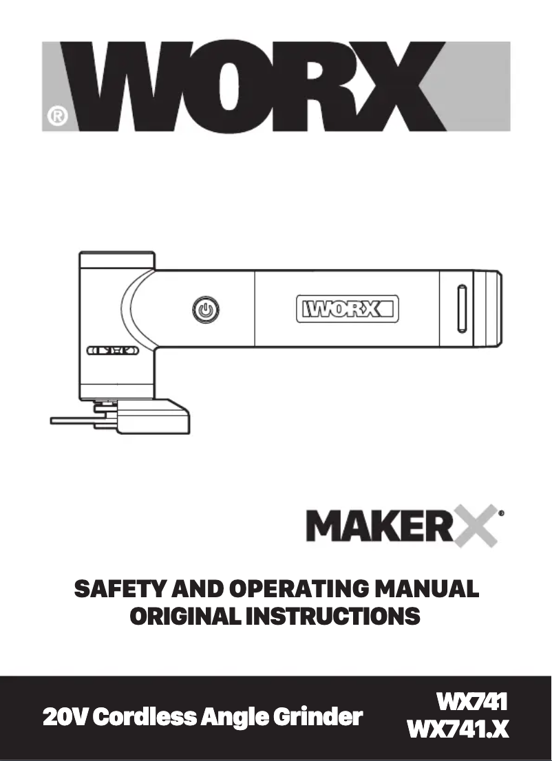 Page 1 de la notice Manuel utilisateur Worx MakerX WX741.9