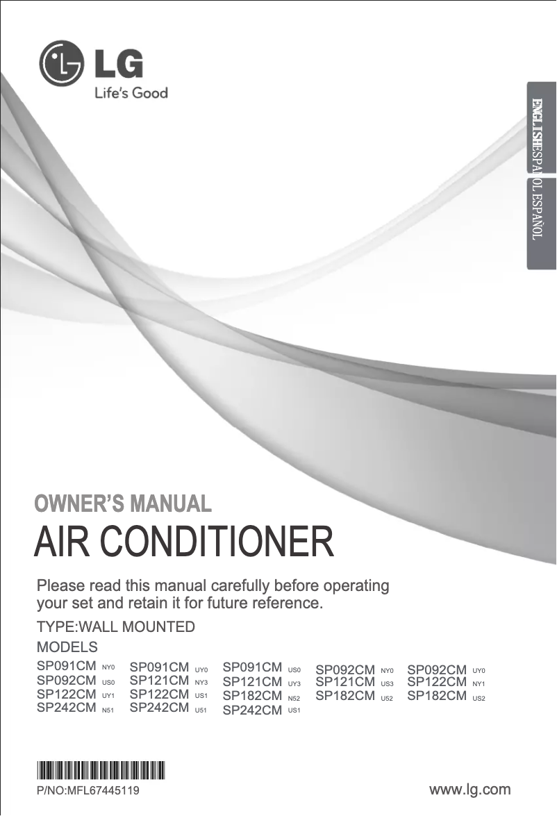 Image de la première page du manuel de l'appareil SP092CM