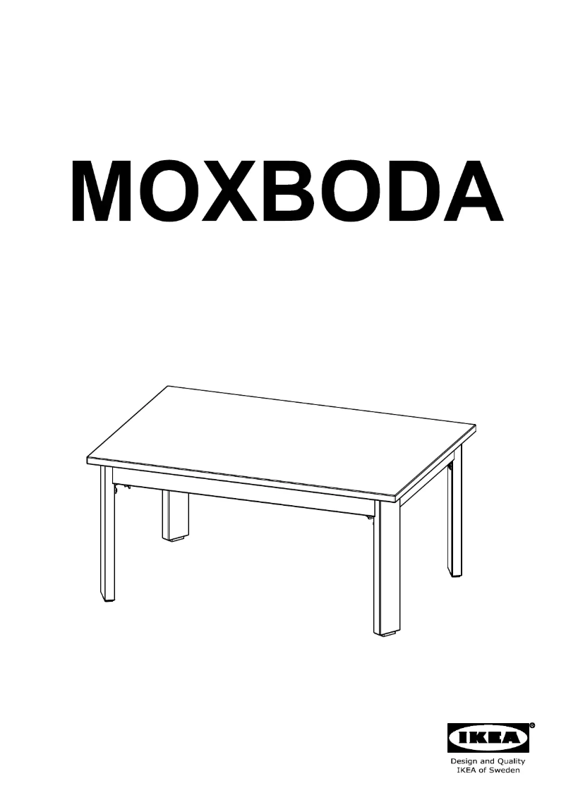 Image de la première page du manuel de l'appareil MOXBODA 305.430.86