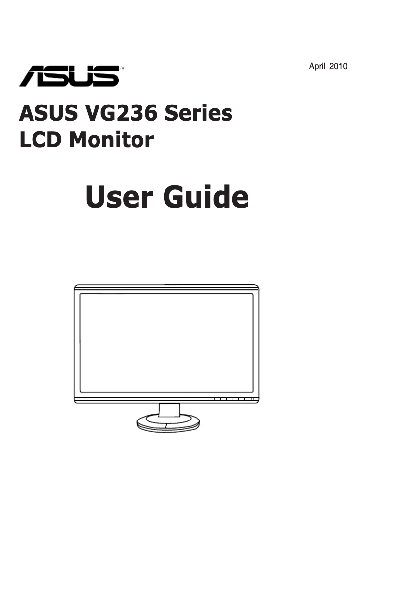 Page 1 de la notice Manuel utilisateur Asus VG236H