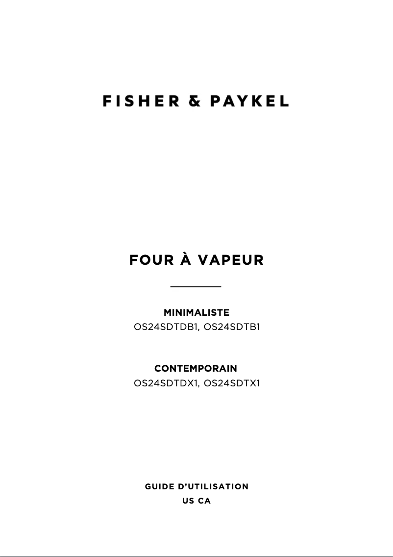 Image de la première page du manuel de l'appareil OS24SDTX1